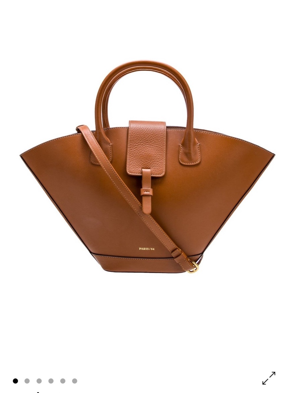 Paris 64 Tan Leather Top-Handle Tote
